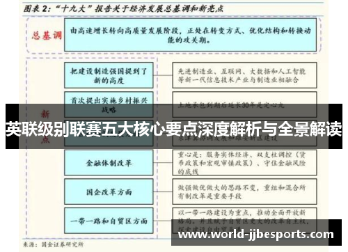 英联级别联赛五大核心要点深度解析与全景解读 英联级别联赛五大核心要点深度解析与全景解读